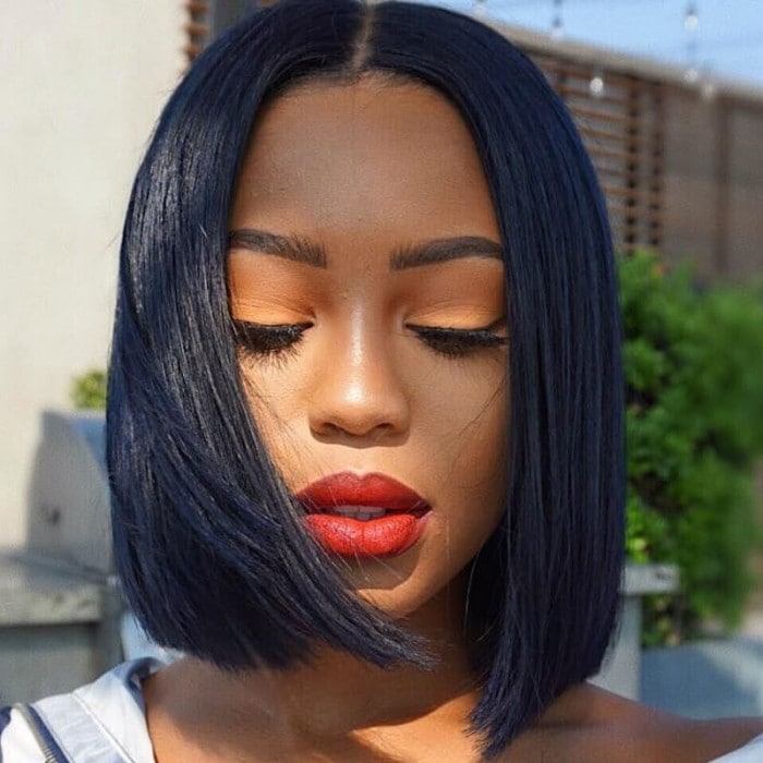UNice Straight Bob Wig 150% Density Pre Plucked 13x6 Lace Front Human ...