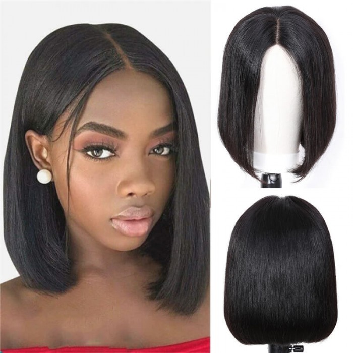 UNice Straight Bob Wig 150 Density Pre Plucked 13x6 Lace Front Human